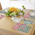 thumbnail image 4 of Ambesonne Indie Place Mats Set of 4, Vintage Spiral Colorful, Standard Size, Multicolor, 4 of 6