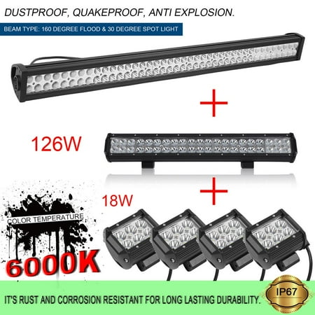 Durable Car Flood Lamp 42 Inch LED Work Light Bar 4 PCS Offroad Headlight