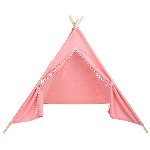 Kids Teepee Tent Kids Foldable Play Tent For Indoor Outdoor Kids Playhouse Portable Kids Tent Children Playhouse Huge Canvas Teepee Prince Princess Toys Tents Walmart Com Walmart Com