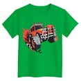 thumbnail image 4 of Gubotare Kids Shirt Boys' Fire Truck Print Short Sleeve T Shirt Top Toddler T-Shirt Casual Summer Beachwear Tops for Boy Sizes 7-8T (Green,7-8 Years), 4 of 4
