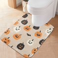 thumbnail image 2 of Yayeee Bath Rug for Bathroom Floor Non Slip Rectangle Fluffy Soft Absorbent Mat, 16"x24", Beige Halloween Pumpkin, 2 of 7