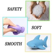 Bath Toy, Water Spraying Discoloration Floating Animals, Bathroom Pool Accessory, Shark Fishing Play Set for Babies and Kids