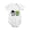 White, variant on Astronaut Moonwalking With Aliens On Moon Baby Bodysuit, 100% Cotton Short Sleeve Snap Romper, 0-12 Months