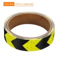 thumbnail image 2 of Uxcell Reflective Tape, 1 Roll 10 ft x 1-inch Adhesive Safety Tape Reflector, Arrow Fluorescence Yellow Black, 2 of 6