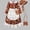 c-20Brown8, variant on Child Outfit Sets Girls Floral Print Dresses And Cape For Stage Performance Long Sleeve Classic Clothes Sets
