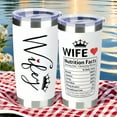 thumbnail image 2 of 【Wife swig Tumbler】Gifts for Wife from Husband - Wife Gifts - Wedding Anniversary for Women, Birthday Gift Ideas, Mothers Day, Christmas Gift for Her - Romantic Love Cup for Her - 20 Oz  Tumbler, 2 of 9