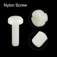 thumbnail image 4 of Uxcell Nylon Machine Screws, M6x20mm Slotted Pan Head Fasteners Bolts, White 25Pack, 4 of 4