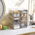 thumbnail image 2 of Acrylic Drawer Makeup Organizer with 10 Drawers, Set of 2 Office Desk Organizers Accessories, Clear Stackable Storage Drawers for Vanity, Countertop, Craft, Jewelry, Art Supply Organization, 2 of 9