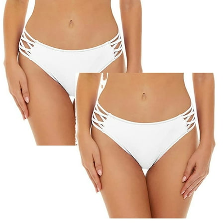 Kcodviy 2Pcs Women Vintage Print Low Swim Pants Cover Ups For Women Waist Brazilian Bikini Bottom Swim Cover Up Pants For Women Plus Size Swimwear Briefs Beachwear Brazilian Boys Swim Pants Bikin
