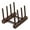 Black,4 Rows of Slots, variant on Magazine Bamboo Dish Plate Bowl Cup Book Pot Lid Holder Drying Rack Stand Drainer Kitchen Organizer