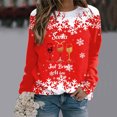 thumbnail image 3 of Gibobby Sudadera navideña mujer informal de casa con estampado navideño para mujer(AG,G), 3 of 4