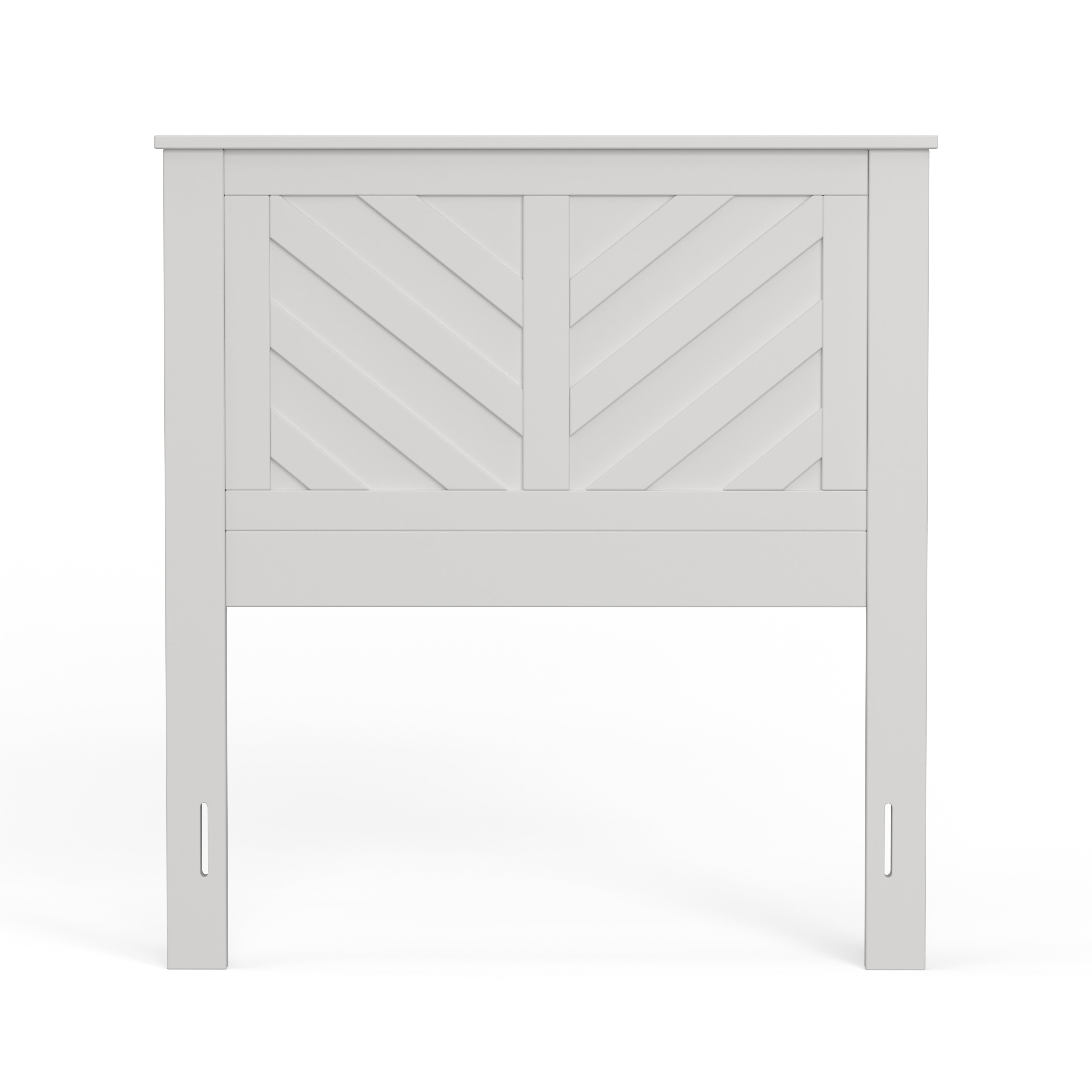 LaFerme Wood Panel Headboard in White -  Twin Size