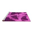 thumbnail image 2 of Ahgly Company Machine Washable Indoor Square Abstract Pink Modern Area Rugs, 7' Square, 2 of 4