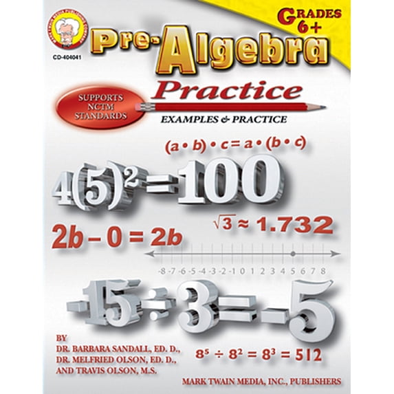 Pre-Owned Pre-Algebra Practice Book, Grades 6 - 12 (Paperback) 1580373240 9781580373241