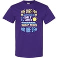 thumbnail image 3 of Inktastic The Cure for Anything is Salt Water Sweat Tears of the Sea T-Shirt, 3 of 5