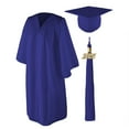 thumbnail image 5 of Class Act Graduation Adult Unisex Matte Graduation Cap and Gown with Tassel and Gold Charm, Navy, Cap & Gown, 5 of 9