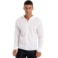thumbnail image 3 of Raenseen Men's Hiking Shirts UPF 50+ UV Sun Protection Long Sleeve Zipper Hoodie Jacket Outdoor White 3XL, 3 of 8
