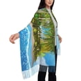 thumbnail image 4 of Xecao Island And Coral Reef Pattern Womens Winter Scarf Fall Scarf Oversized Large Scarf for Women Warm Shawl Wrap, 4 of 8