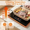 thumbnail image 6 of PLUMEBAY Electric Warming Tray 40''×14'', Adjustable Temp 100°F-260°F, Full Surface Heating, Extra Large Hot Plate, Food Warmer for Buffets, Parties, Restaurant, Home Events, 6 of 7