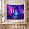 thumbnail image 5 of Cosmic Gateway in Forest With Glowing Portal, Mystical Fantasy for Space Lovers, Surreal Art Decor, Christmas Gift Tapestry Wall Hanging for Bedroom and Living Room, 5 of 7