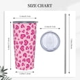 thumbnail image 3 of Hearts Leopard Tumbler 20oz Heart Stainless Steel Insulated Tumblers with Lid and Straw Cute Pink Travel Coffee Mug Tea Wine Cups Water Bottle Gifts for Women, 3 of 6