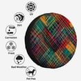 thumbnail image 4 of Motif à Carreaux Diagonaux Colorés Polyester Housse de Roue de Rechange Universelle pour Remorque RV SUV Camion Campeur, 4 of 5
