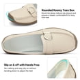 thumbnail image 4 of Ecetana Women's Leather Loafers Classic Slip-On Dress Flats Comfort Office Shoes, 4 of 8
