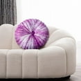thumbnail image 2 of Hwkond Couch Throw Pillows Wind Round Pumpkin Pillow Tied Dyed Stripe Faux Rabbit Plush Throw Pillow Sofa Cushion Headrest Cushion,MulticolorA, 2 of 3