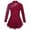 Burgundy, variant on Xnihocha Girls Mesh Splice Long Sleeve Bodysuit Sequined Mock Neck Ballet Dance Figure Skating Dress Blue 4