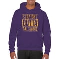 thumbnail image 6 of Straight Outta Baltimore - Maryland Football Hometown Pride Hoodie - 3X-Large - Purple, 6 of 6