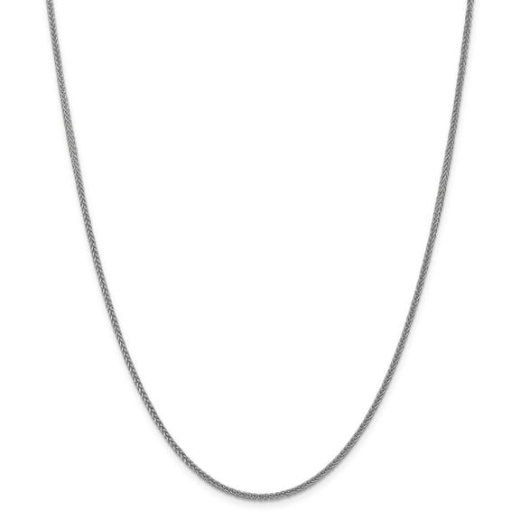 14K White Gold chain Spiga (Wheat) 16 in 2 mm 2mm Semi-solid 3-Wire Wheat