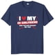 thumbnail image 2 of Camiseta Love My Ex novia, divertidas bromas de Humor, regalo para novio, camisetas 100% de algodón Unisex, camisetas informales suaves con cuello redondo, talla Europea, 2 of 4
