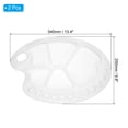 thumbnail image 2 of Uxcell 17 Wells Paint Tray Palette, 2 Pack Painting Pallet Holder Large Fish Shape for Watercolor Gouache, White, 2 of 6