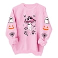 thumbnail image 6 of Enjoytime Halloween Womens Sweatshirt Fall Fashion Long Sleeve Pullover Tops Casual Cute Ghost Graphic Crewneck Sweatshirts, 6 of 7