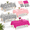Cowgirl Pink-12, variant on 12 Pack Black Light Pink Dark Pink Disposable Plastic Rectangle Tablecloths