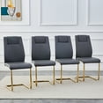 thumbnail image 2 of Miekor Furniture Modern dining chairs, restaurant chairs, and gold legged upholstered chairs made of artificial leather, suitable for kitchens, living rooms, bedrooms, and offices Set of 4 107097, 2 of 9