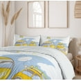 thumbnail image 6 of Ambesonne Happy Camper Duvet Cover Sets, Pastel Cartoon Van Car, 2-Queen, White Multicolor, 6 of 7