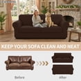 thumbnail image 7 of XYMHUN 3-Piece Sofa Cover Stretch Couch Cover Washable Sofa Slipcover Furniture Protector with 2 Cushion Covers,Loveseat Coffee, 7 of 7