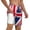 White, variant on Men's Union Jack Swim Trunks with Compression Liner Bathing Suit Swimwear