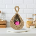 thumbnail image 6 of Uxcell Hanging Fruit Baskets for Kitchen, Small Size Hanging Baskets, Brown, 6 of 7