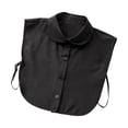 thumbnail image 1 of maskred Women Simple Design Solid Color False Collar Girls Formal Fake Half Shirt Decorative Detachable Lapel Accessory Black Round, 1 of 6