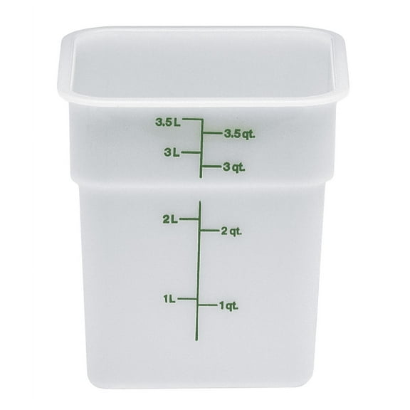 Square 4 Quart Poly White