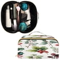 thumbnail image 4 of Iauyy Rhombus Cosmetic Bag with Handle Large Capacity Luxury Twill Travel Makeup Bag ,Watercolor Collage Collection, 4 of 8