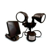8 LED Solar-Powered Dual Head - Black