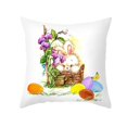 thumbnail image 2 of Funda de almohada de Pascua rosa con exquisito patrón, lavable, resistente a la decoloración, resistente al desgaste, sin pelusa, suave, con estampado de dibujos animados, funda de almohada con forma, 2 of 8