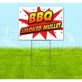 thumbnail image 1 of Wbg Bbq Smoked Mullet (18" x 24") Yard Sign, Includes Metal Step Stake, 1 of 6