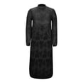 thumbnail image 5 of ZHOUCHANKIDS Women's Lace Top Short Front and Long Back Elegant Shirt Long Sleeve Asymmetrical High Low Dress Cover-Up Black M, 5 of 6