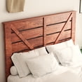 thumbnail image 2 of Queen Bed Frame Headboard , Wood Platform Bed Frame , Noise Free,No Box Spring Needed and Easy Assembly Tool,Large Under Bed Storage, Vintage Brown, 2 of 9