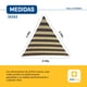 thumbnail image 5 of Malla Sombra Velaria 3x3x3 - Triangular Bicolor - Mallasombra para Exteriores - Bastillas Dobles Reforzadas - Protección 90% Rayos UV - Lonasombra - Velaria 3x3x3 CB, 5 of 5