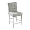 thumbnail image 1 of Bowery Hill Transitional Antique White Fabric 25-Inch Counter Stool (Set of 2), 1 of 7